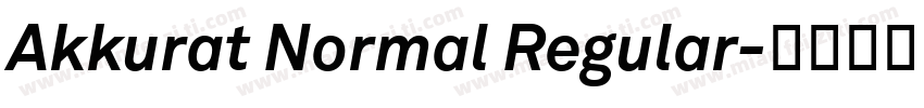 Akkurat Normal Regular字体转换